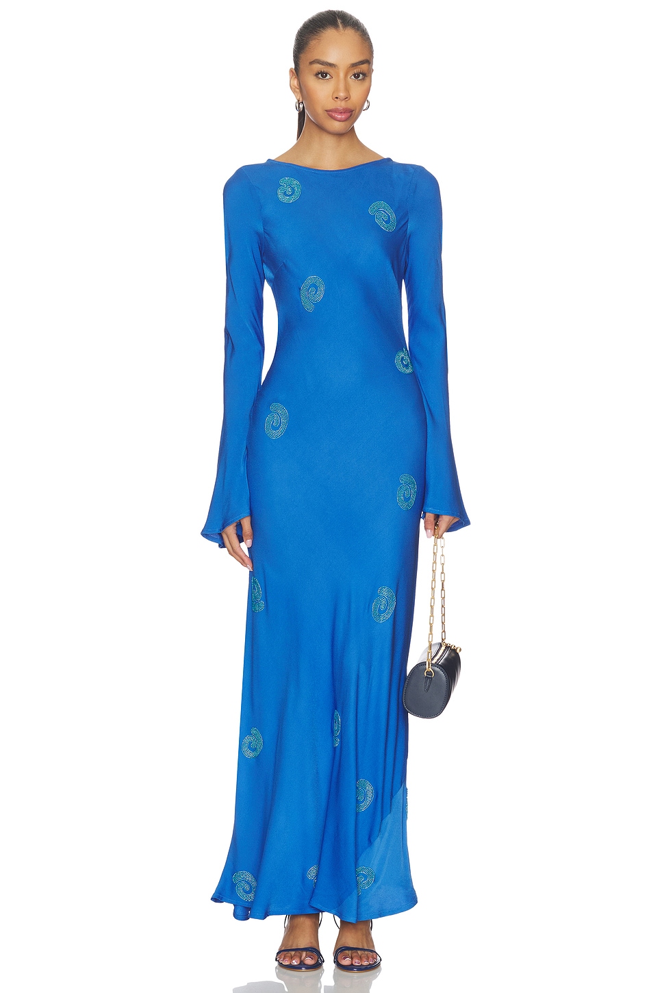 brown off the shoulder maxi dress Marcel Off Shoulder Diamante Maxi Dress Brown by Meshki For Hire