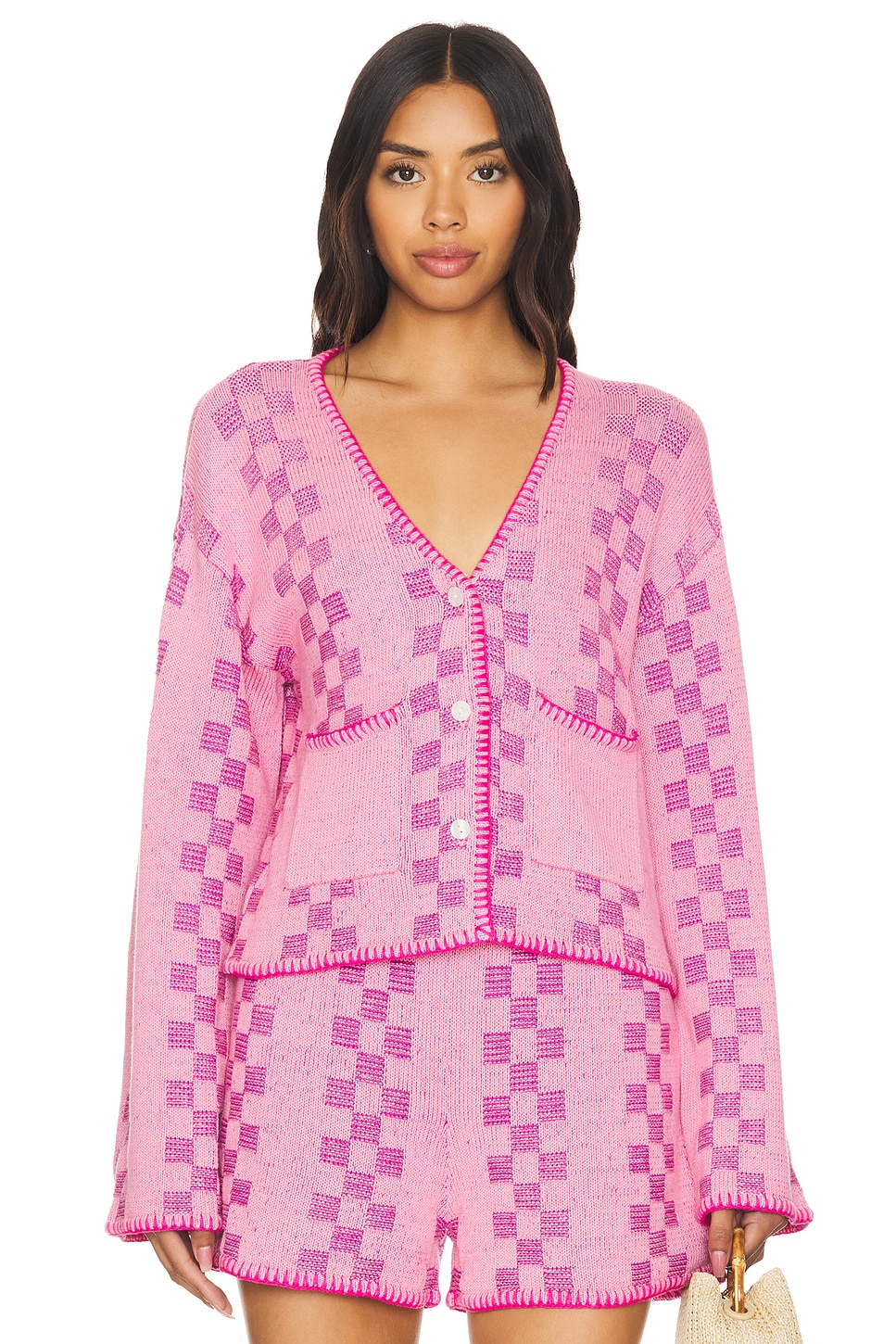 The Wolf Gang Kumi Cardigan in Candy Check | REVOLVE 