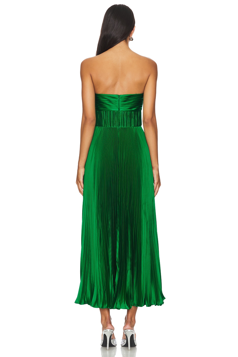 pleated strapless belle dress by amur Belle Dress Deep Oceans / 12