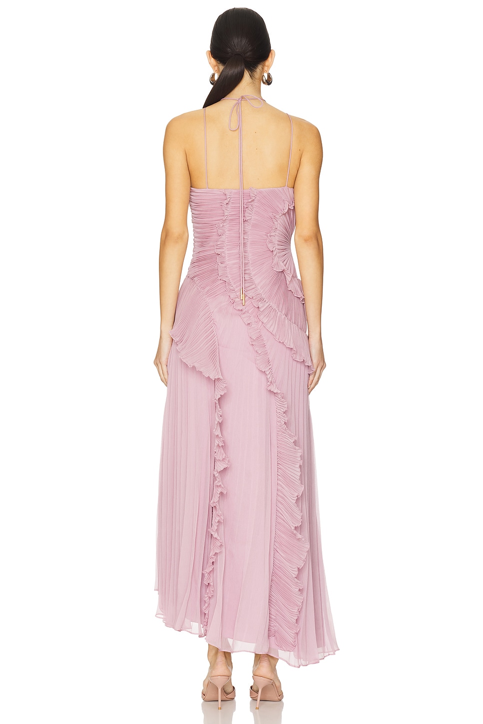 AMUR Lorelie Halter Gown in Water Hyacinth | REVOLVE
