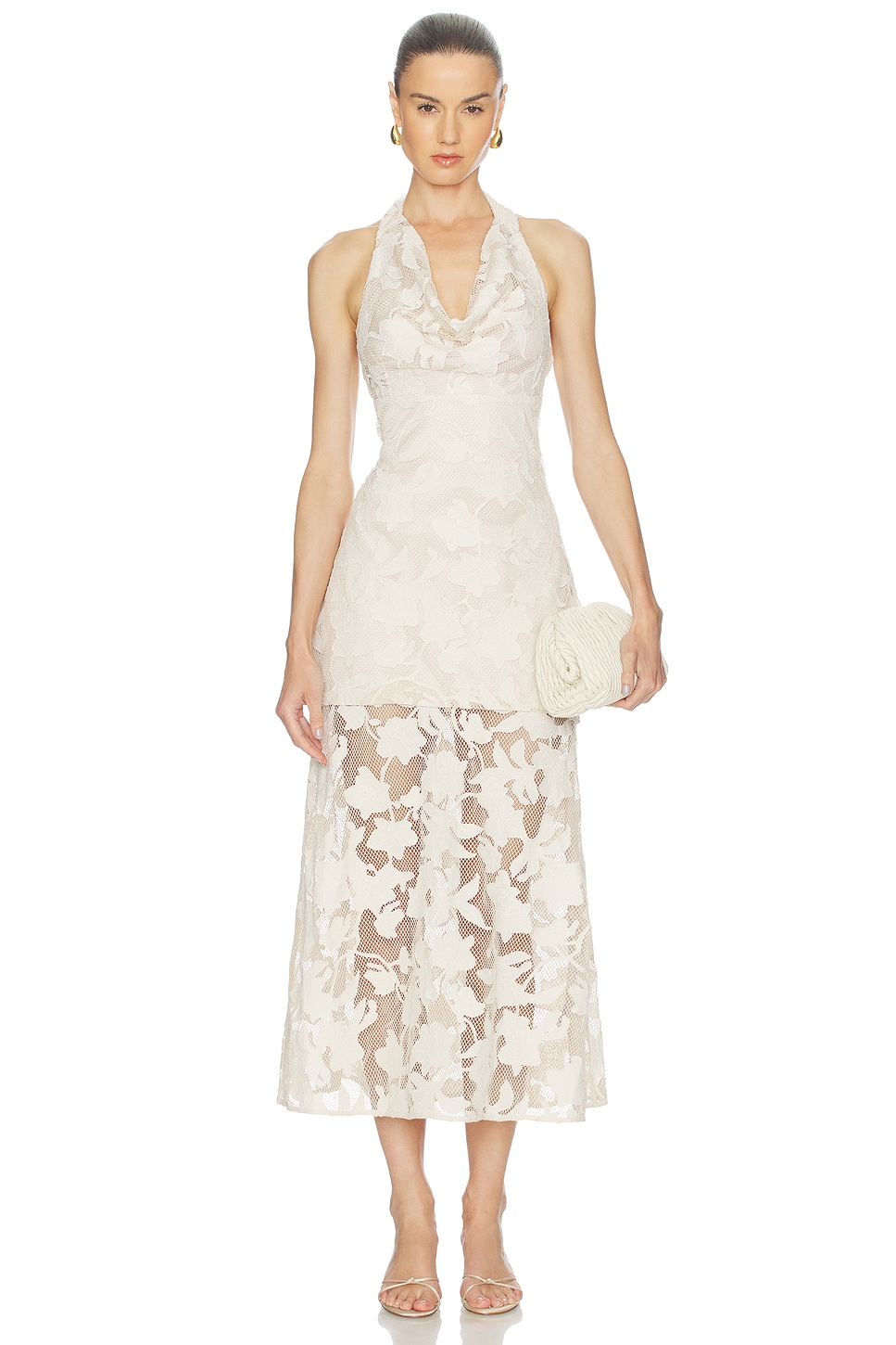 AMUR Calypso Cowl Dress in Storm Cloud | REVOLVE