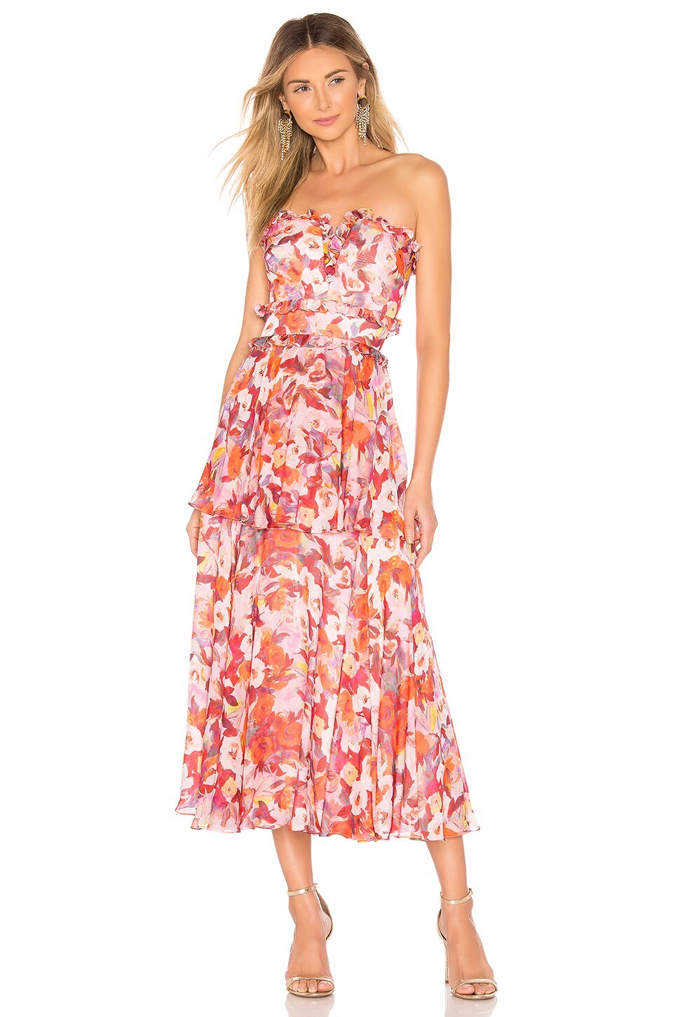 amur ruffled viola dress
