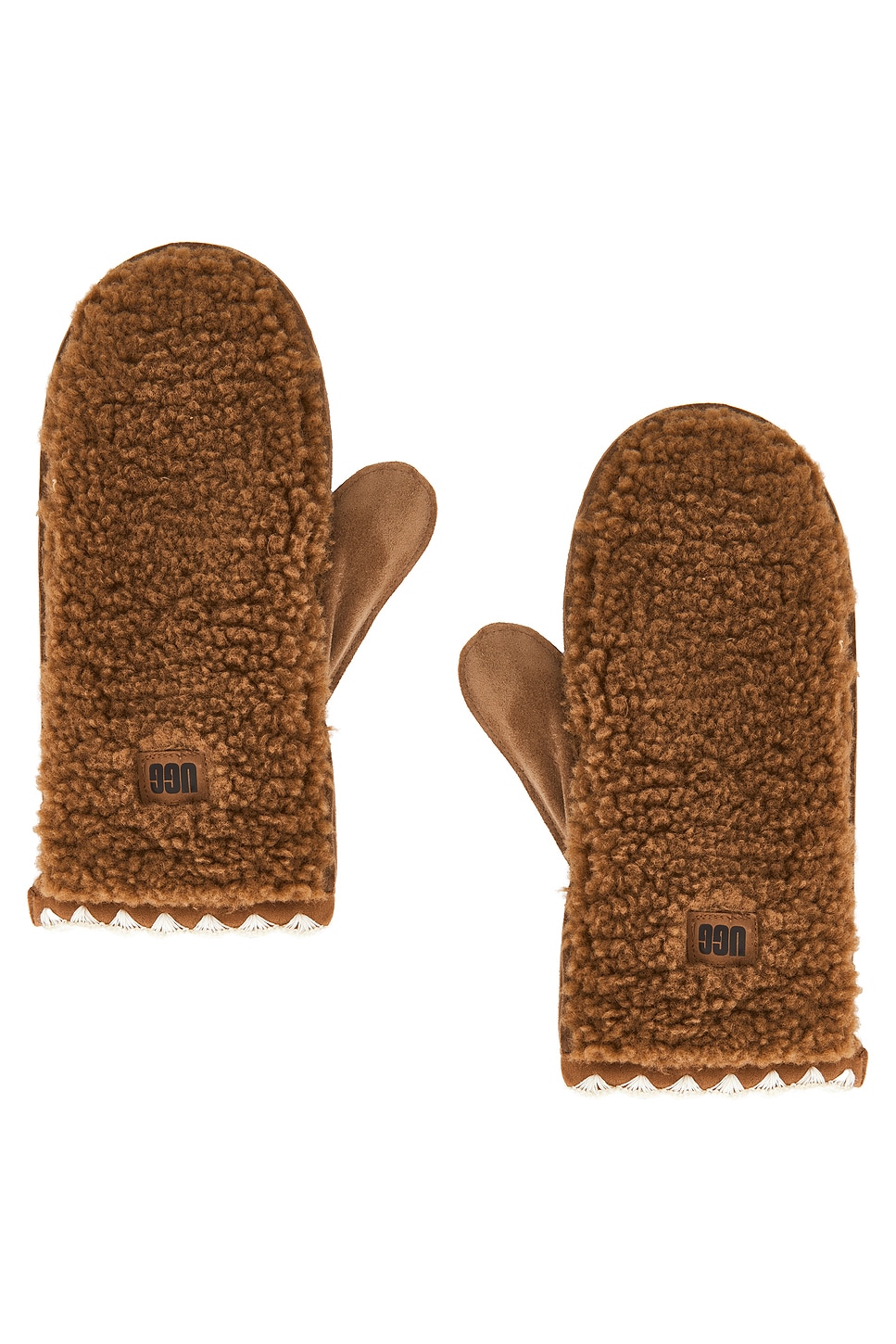 (取寄) アグ レディース アグフラフ スカルプド ミトン UGG women Uggfluff Scalloped Mitten Chestnut UGG Fluff Scalloped Mitten in Chestnut | REVOLVE