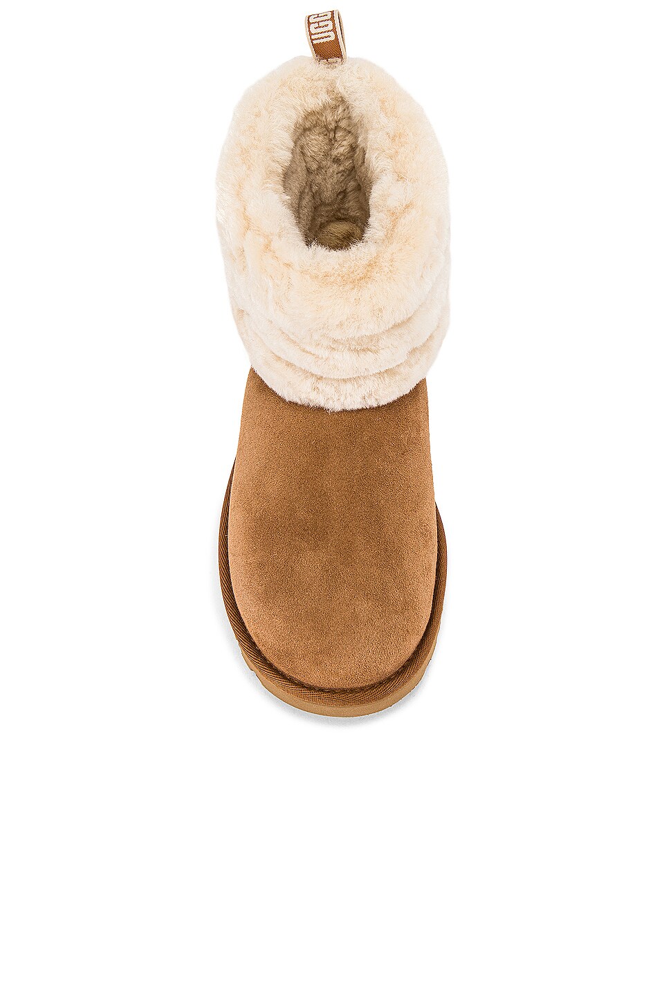 classic mini fluff quilted boot chestnut