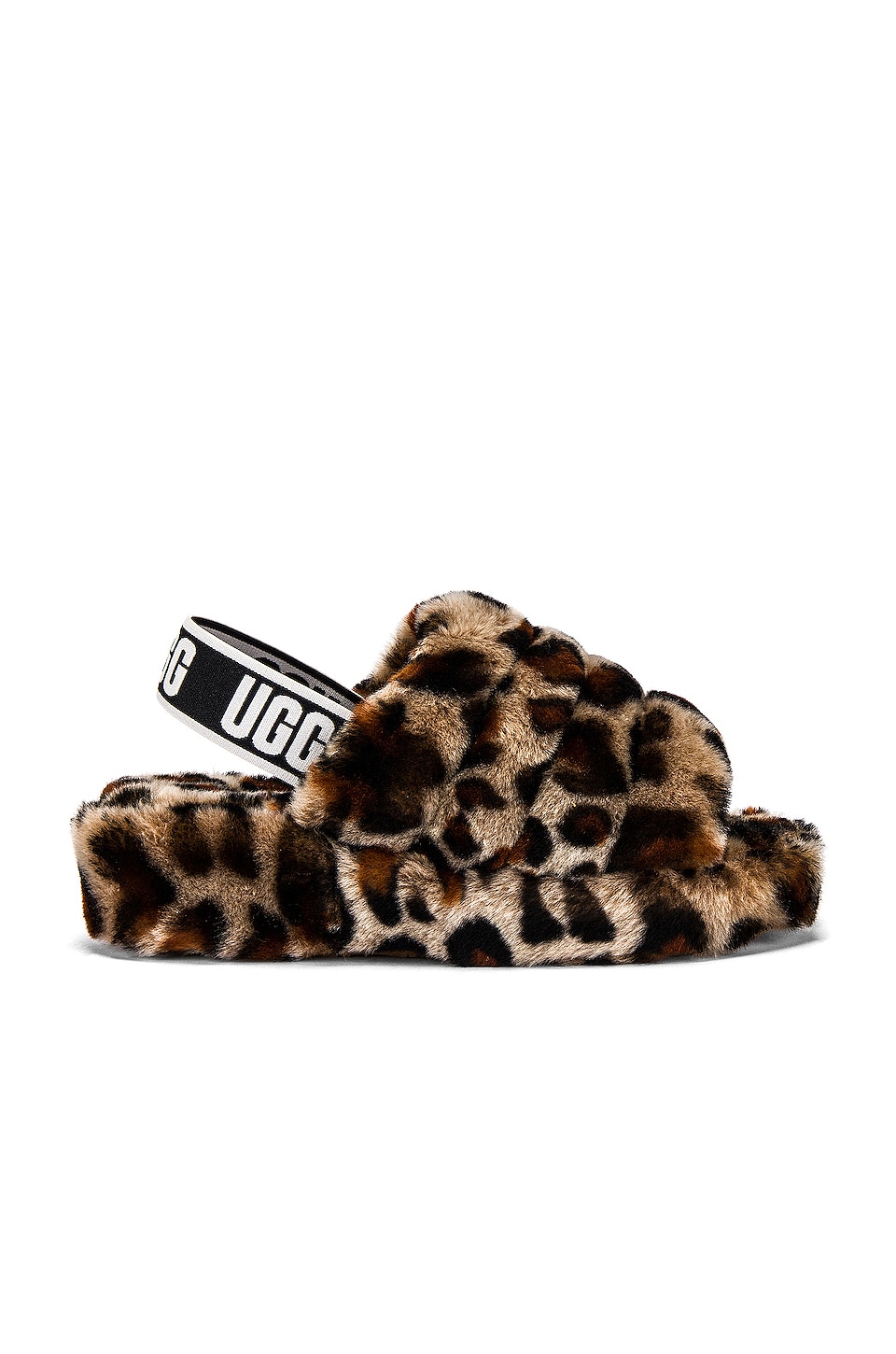 UGG Fluff Yeah Leopard Shearling Slide 