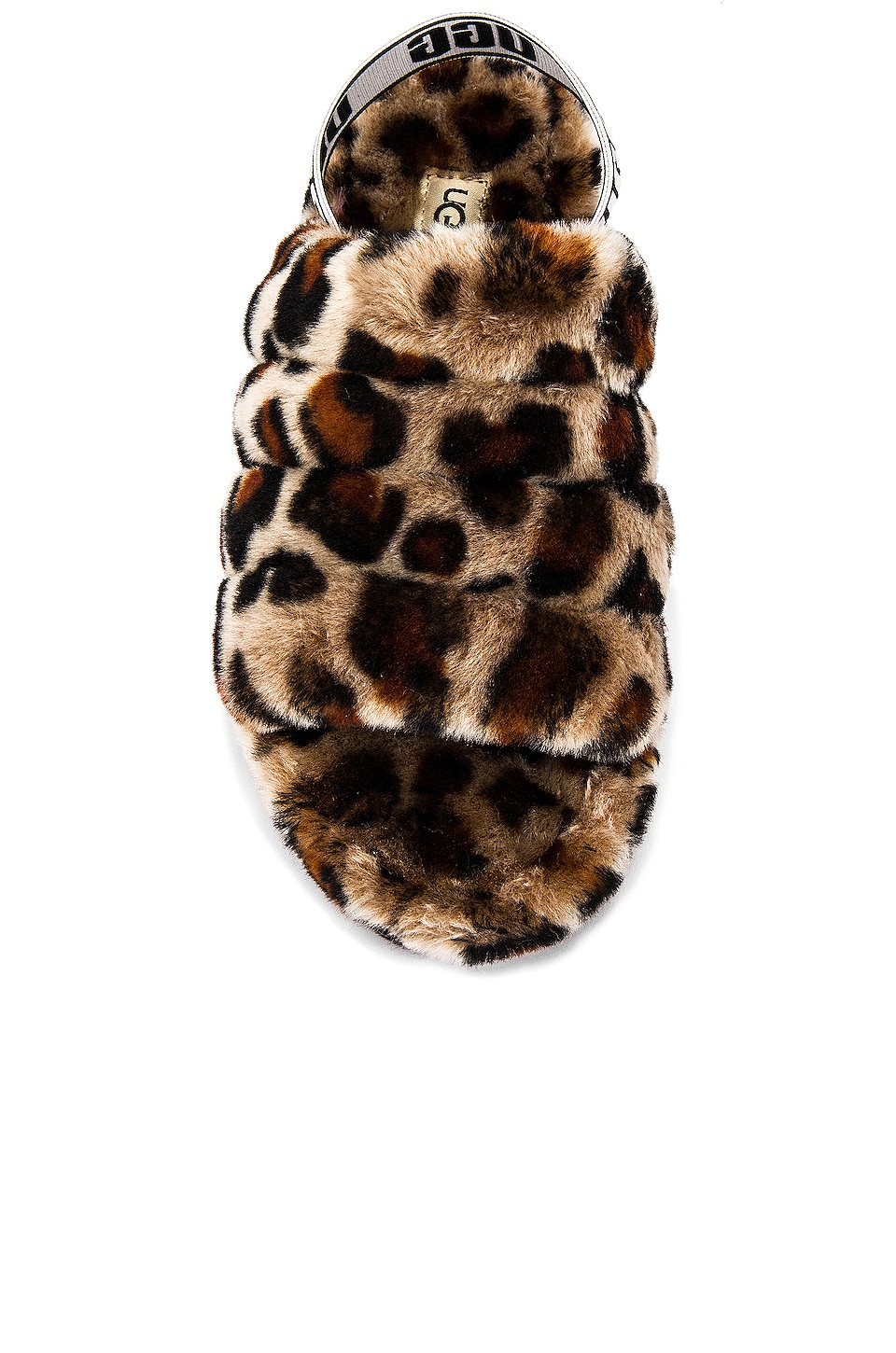 UGG Fluff Yeah Leopard Shearling Slide in Amphora | REVOLVE