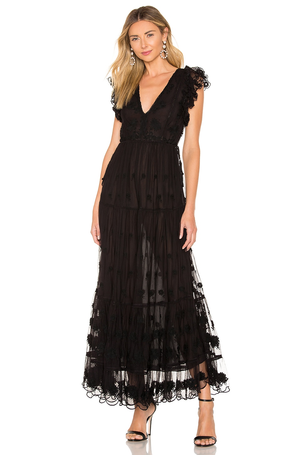 ulla johnson fifi embroidered tulle maxi dress