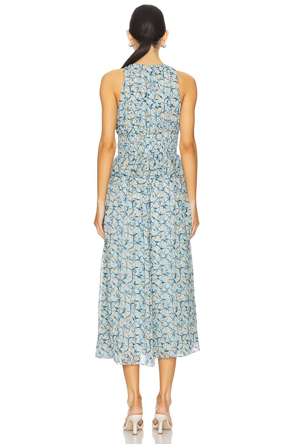 ulla johnson adeline silk midi dress Ulla Johnson Adeline Dress in Idalia