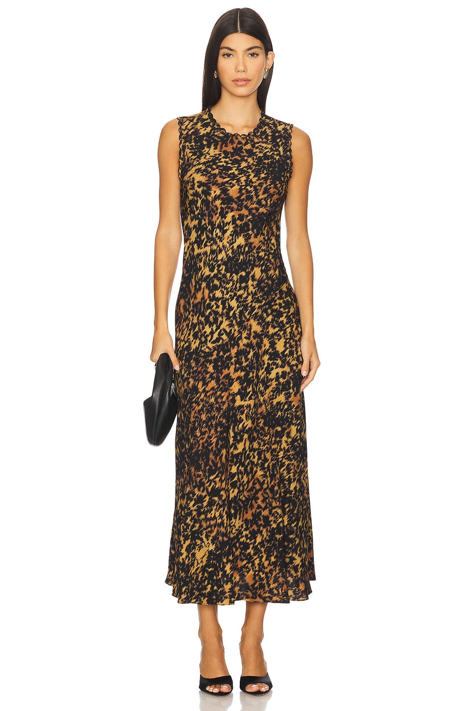 Clea Sleeveless Bias Midi Dress
