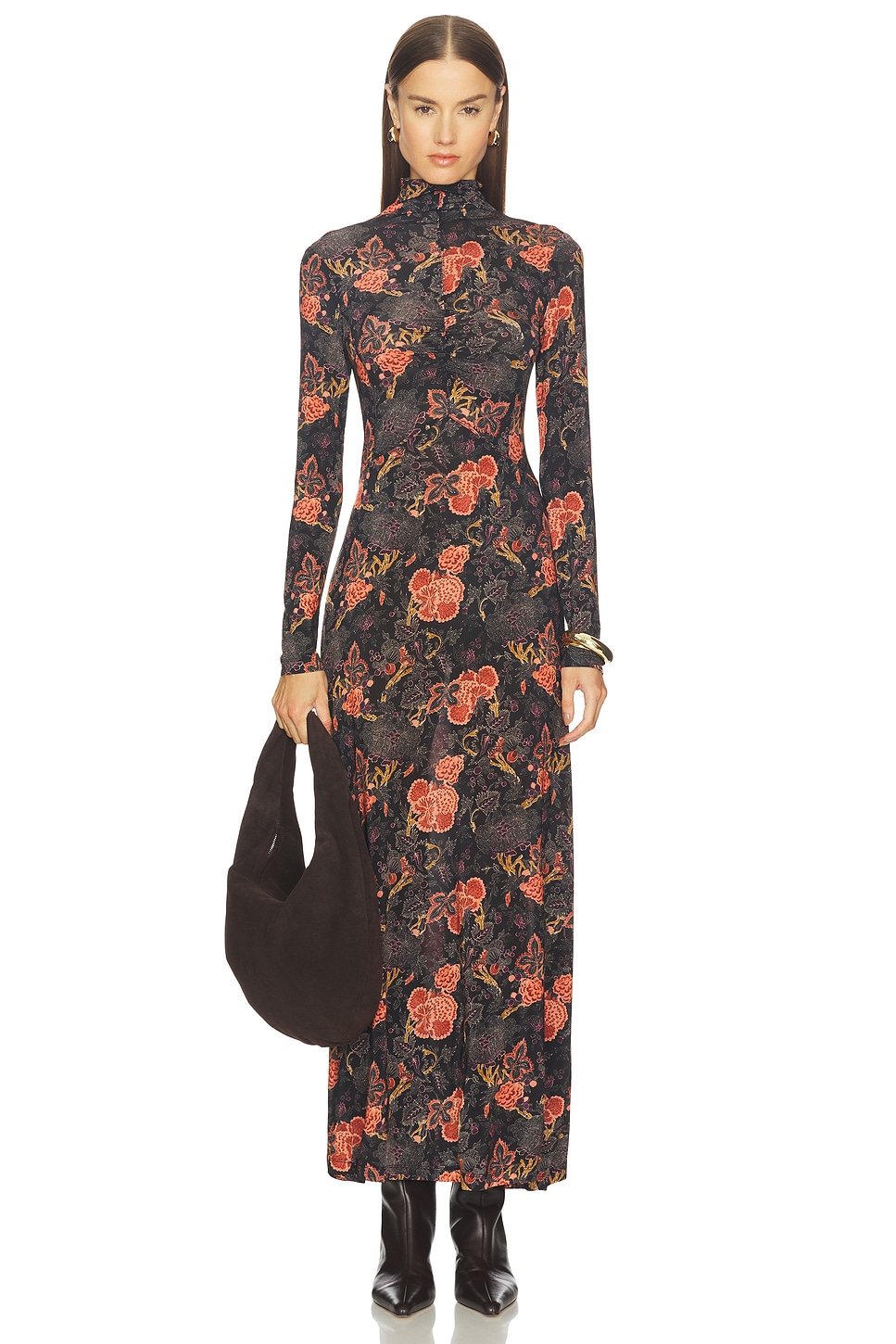 Ulla Johnson Koa Jersey Turtleneck Dress in Night Lily | REVOLVE Ulla Johnson Koa Jersey Turtleneck Dress in Night Lily | REVOLVE