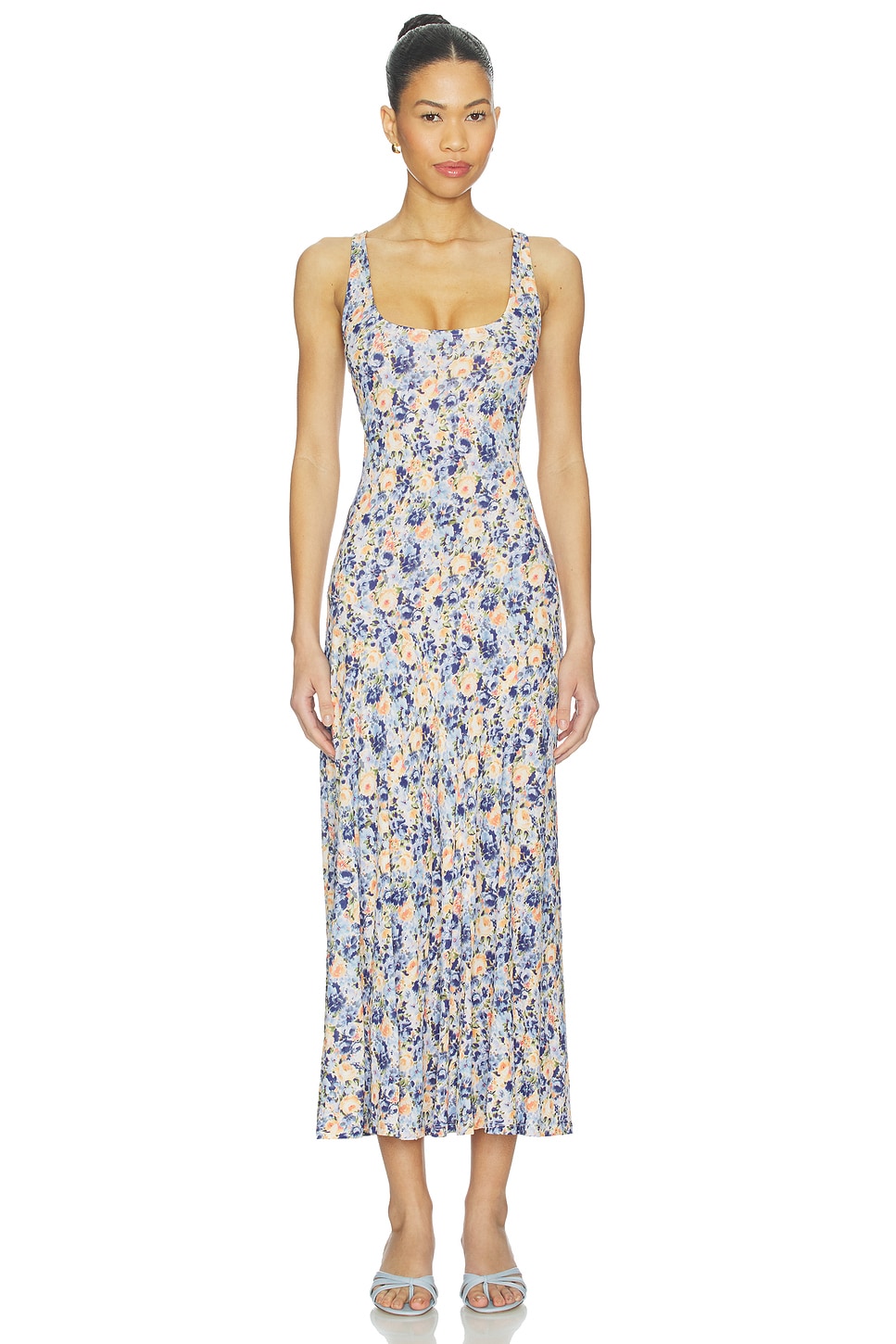 ulla johnson evening dress Ulla Johnson | Women's Flora Cami Linen in Black Embroidered Handkerchief Midi Gown - Size 8 | Evening Dress