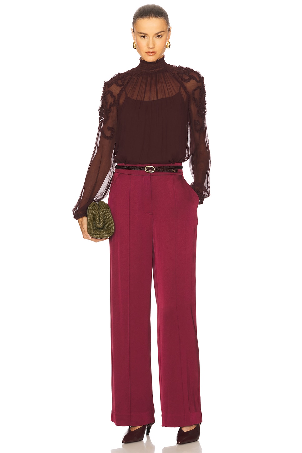 Tunique Longue Lagenlook Myo - Rouge Foncé/noir, Jersey, Tailles 44 à 56, Neuf Avec étiquettes