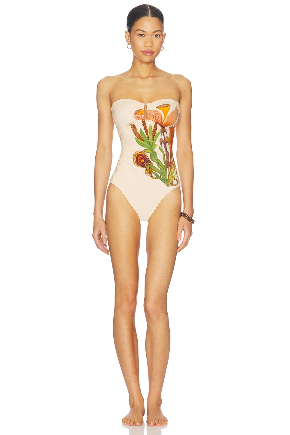 Ulla Johnson Monterey Maillot One Piece Swimsuit in Inner Nature