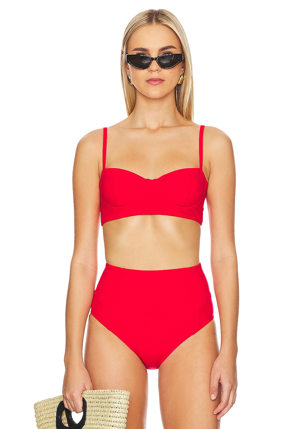 Ulla Johnson Zahara Bikini Top in Scarlet REVOLVE