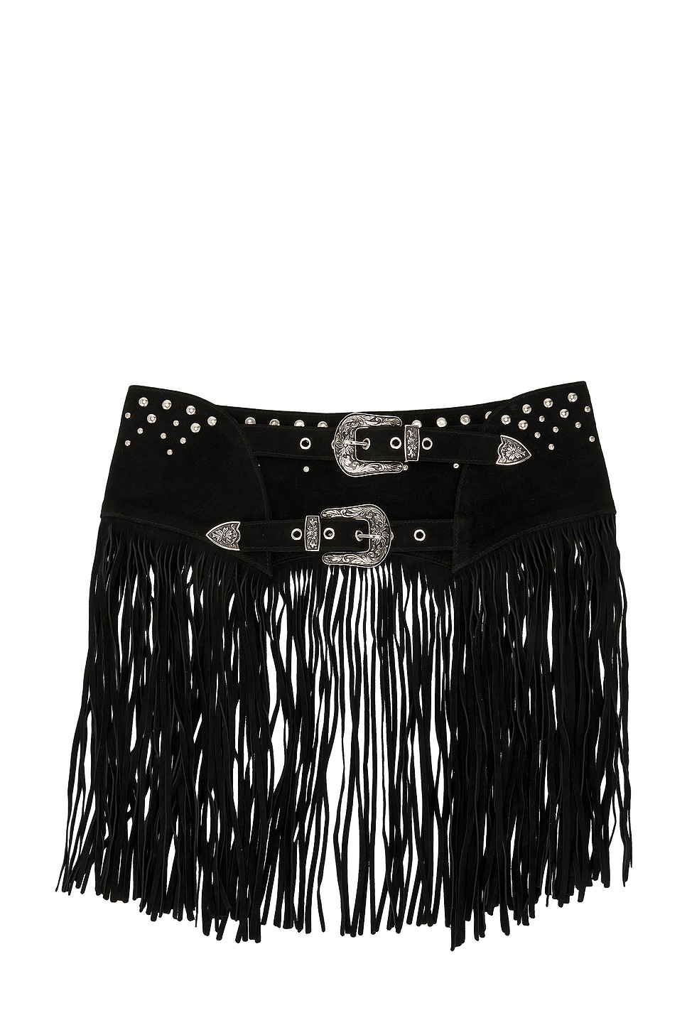 ベルト Black Fringe Studded Belt Understated Leather Fringe Studded Belt in Black | REVOLVE