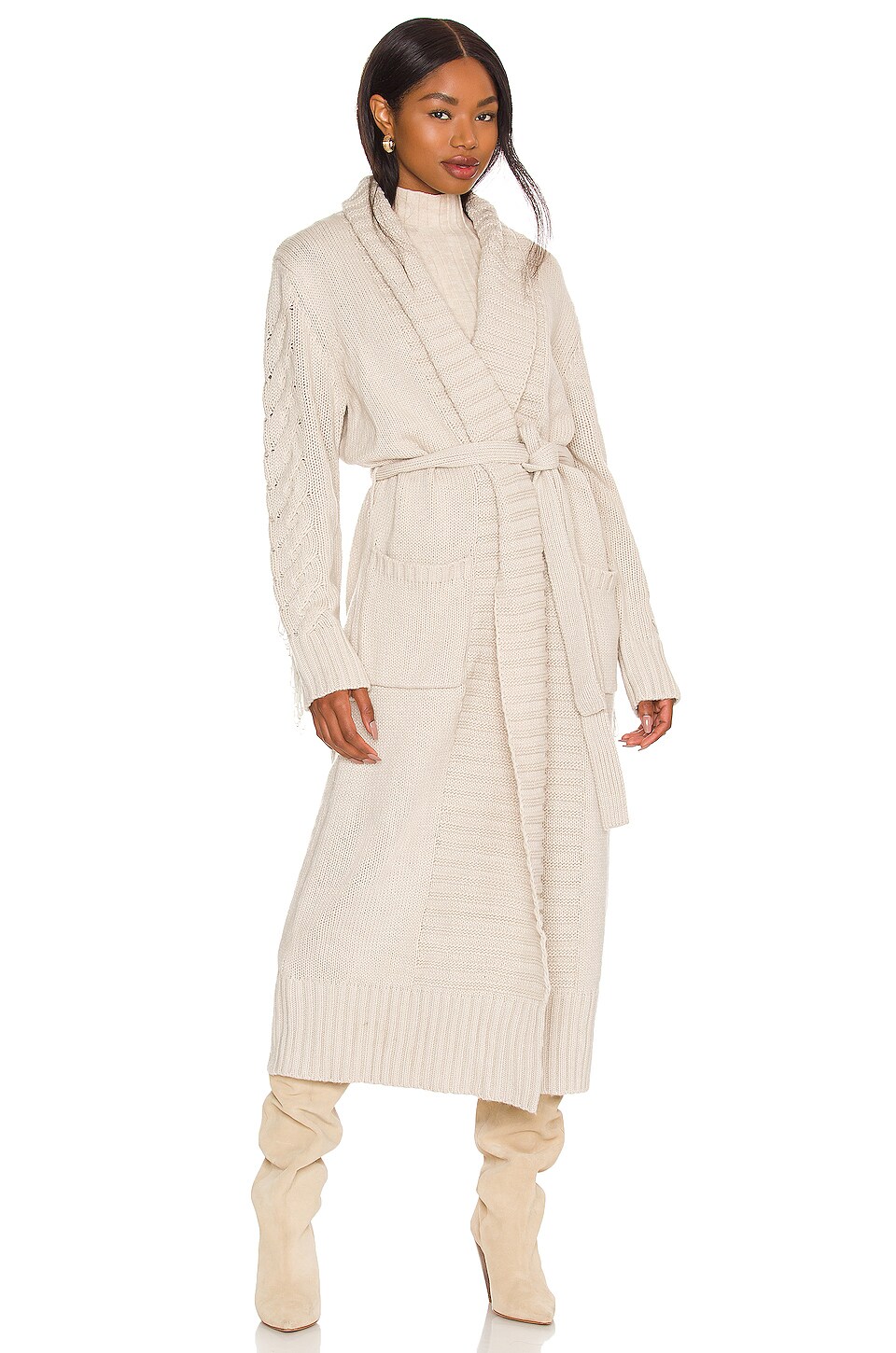 Leather Robe White Understated Leather Robe in Off White | REVOLVE