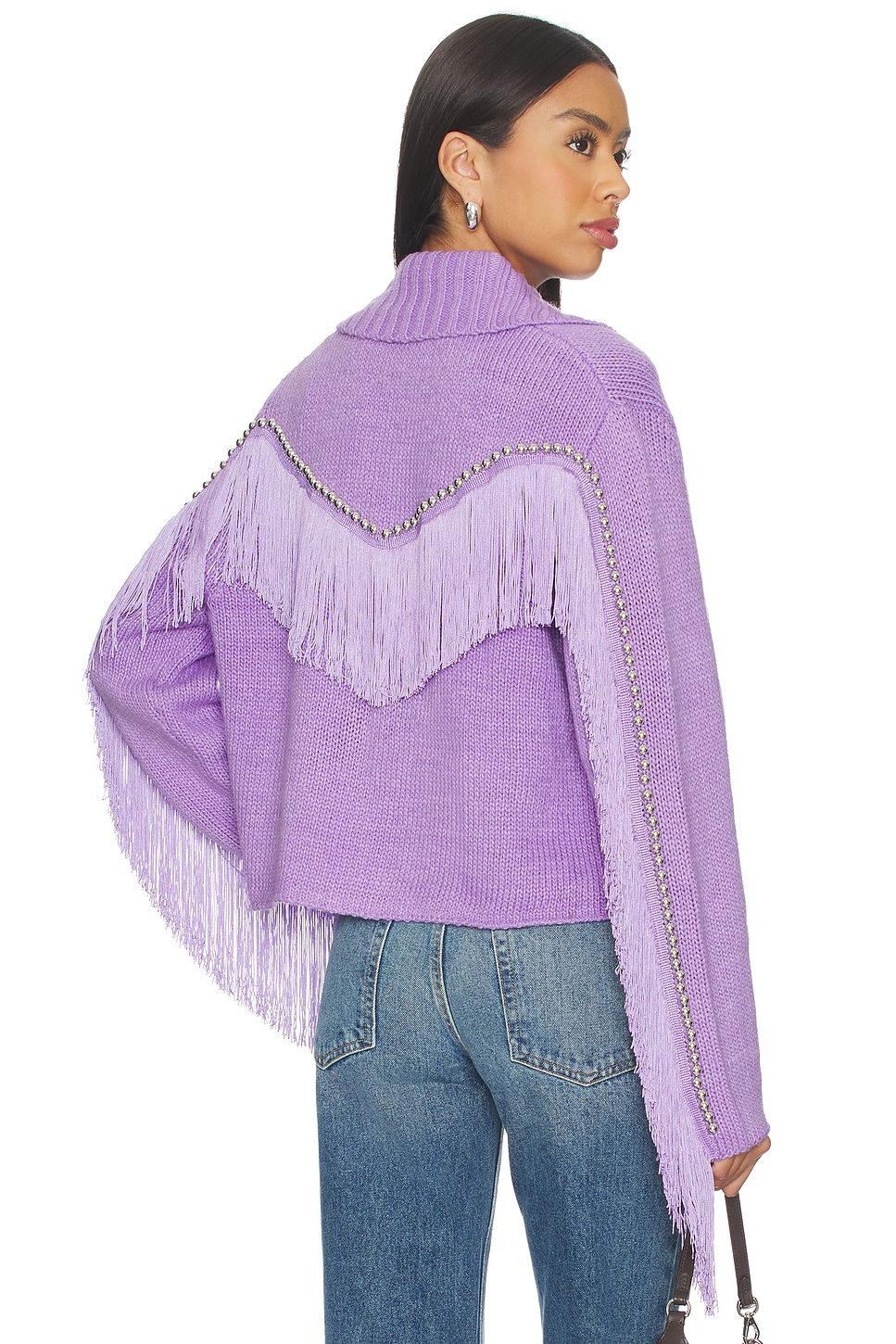 Understated Leather Cropped Rodeo Cardigan