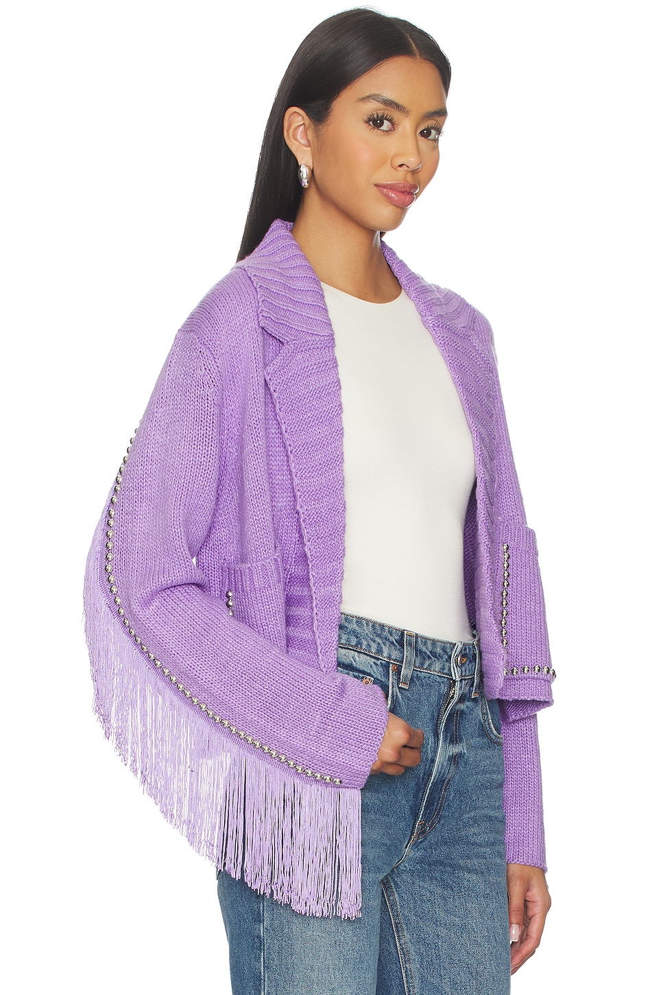 Understated Leather Cropped Rodeo Cardigan