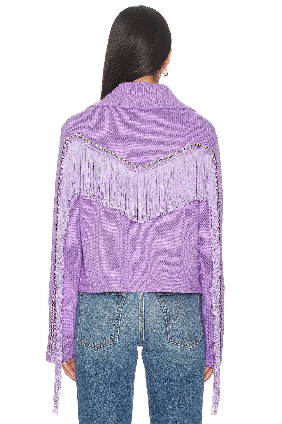 Understated Leather Cropped Rodeo Cardigan