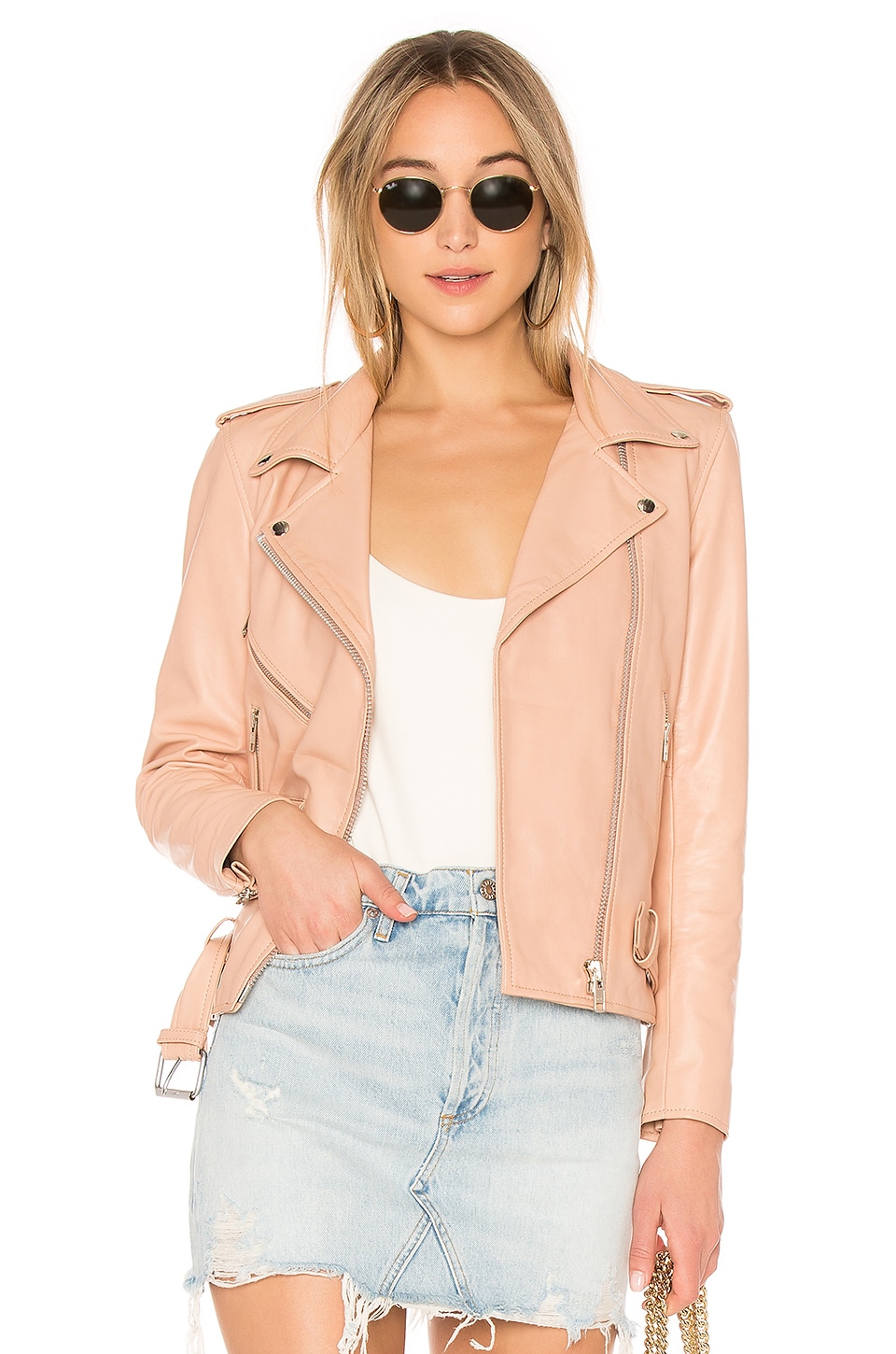 UNDERSTATED LEATHER X REVOLVE LIGHTWEIGHT EASY RIDER JACKET