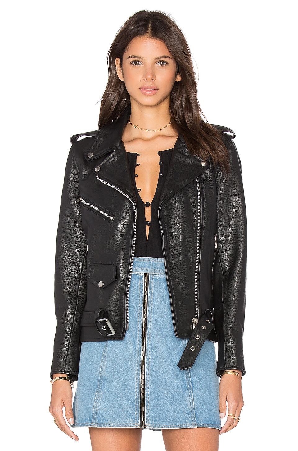 UNDERSTATED LEATHER X REVOLVE EASY RIDER MOTO JACKET,UNDR-WO4