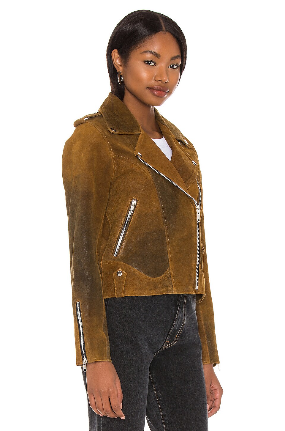 Understated Leather Afterglow Jacket in Aged Brown | REVOLVE