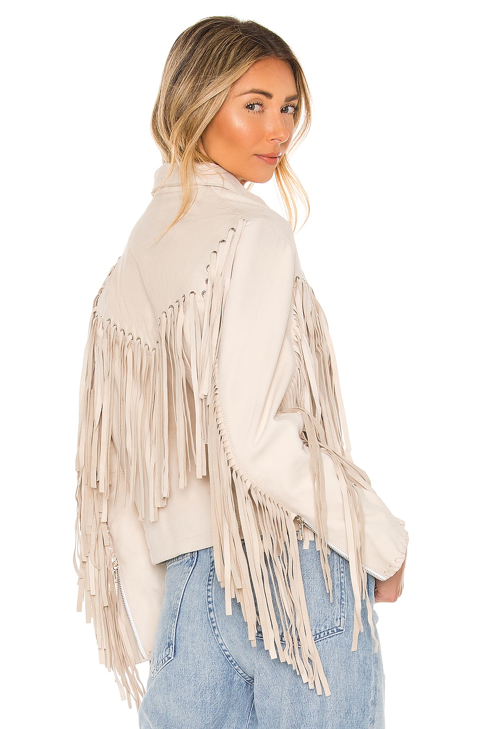 Understated Leather Mustang Jacket in Marshmallow | REVOLVE