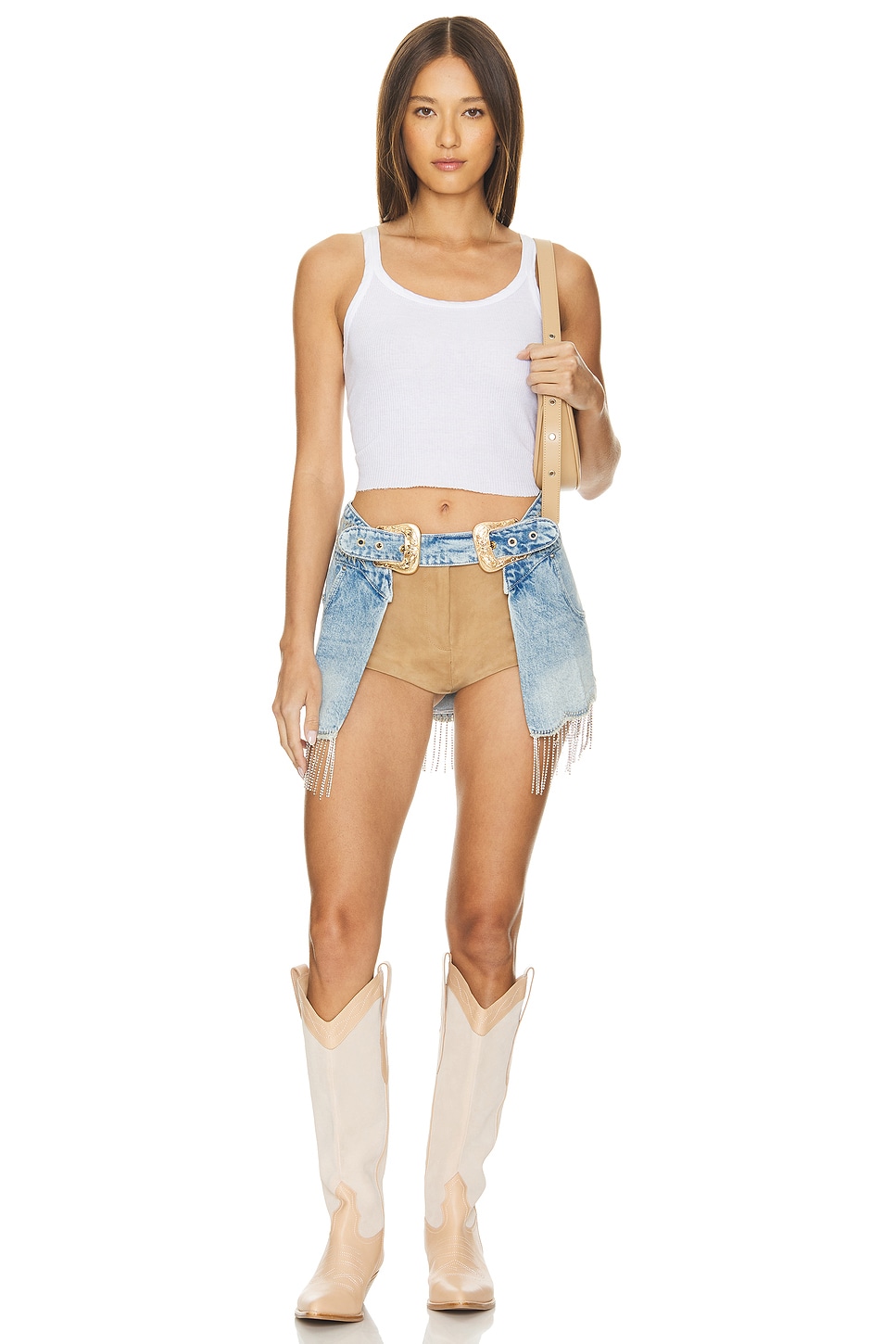Understated Leather Country Chaps Skirt