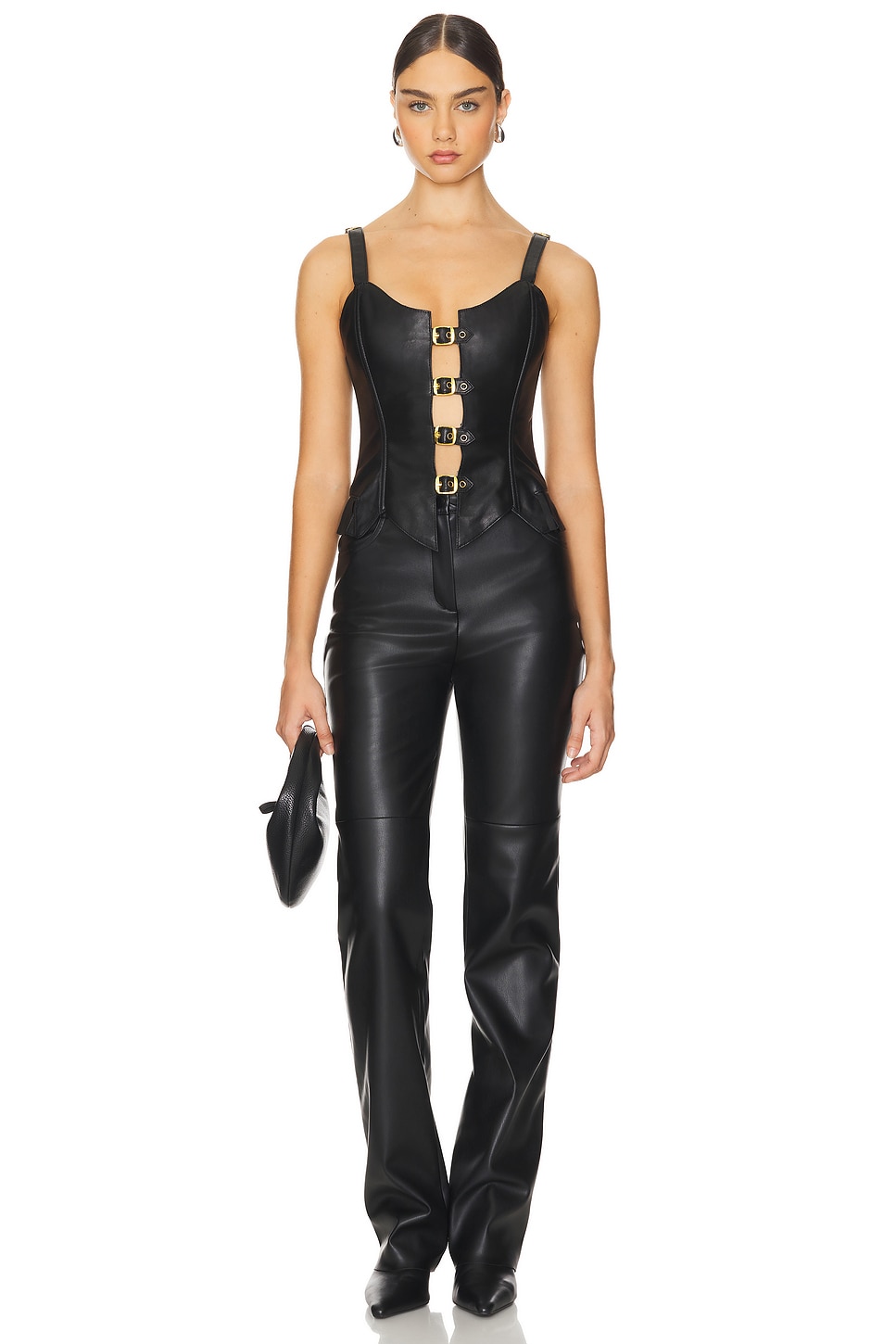 Understated Leather x REVOLVE Finish Line Corset Top in