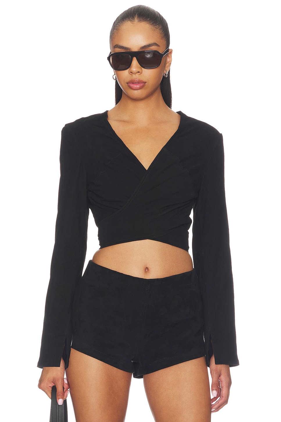 x REVOLVE Long Sleeve Wrap Top - thumbnail 2