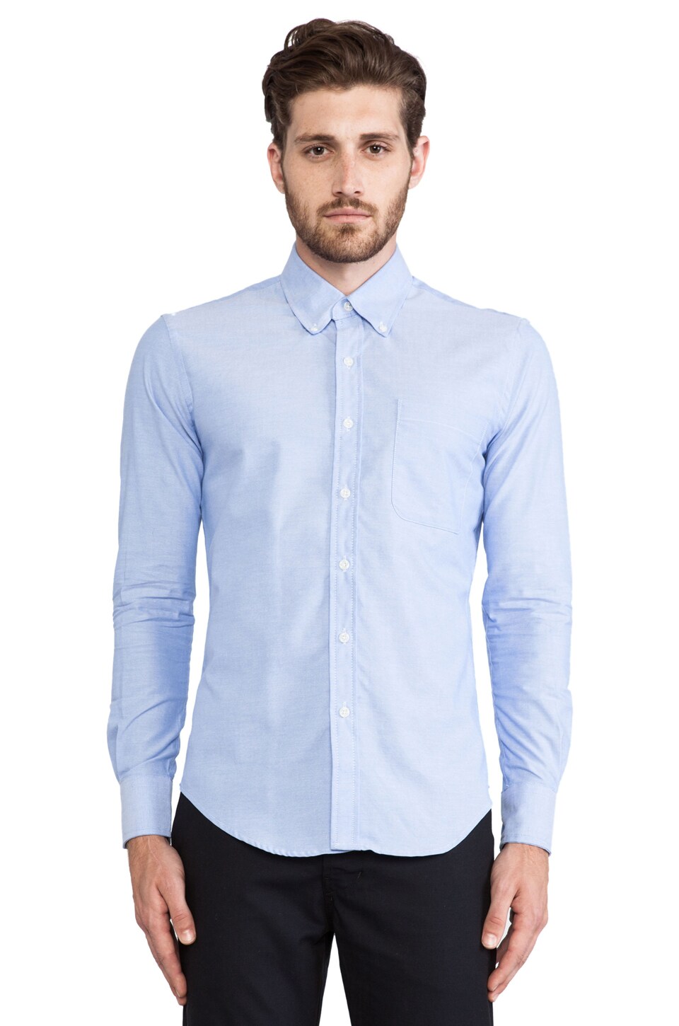 United Stock Dry Goods Oxford Shirt in Blue | REVOLVE