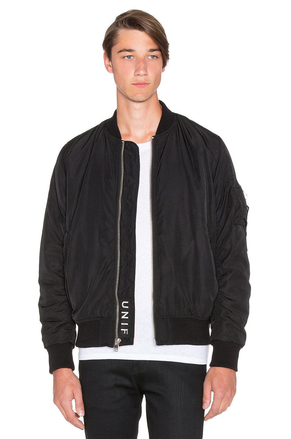 シルバーグレー サイズ UNIF（ユニフ）BRACE BOMBER JACKET