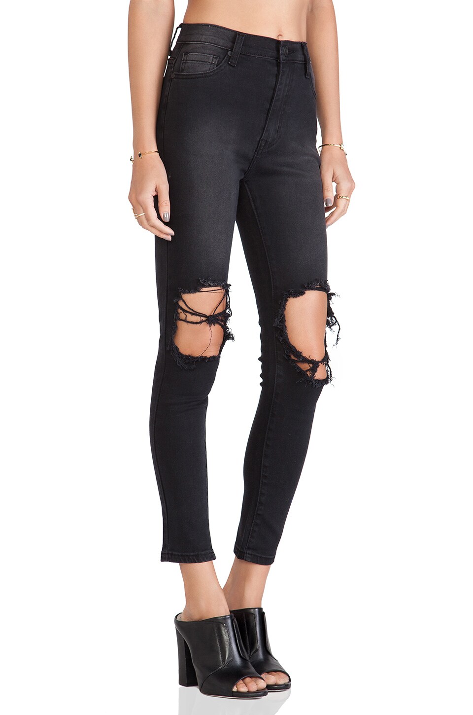 UNIF Peach Pit Skinnies in Black