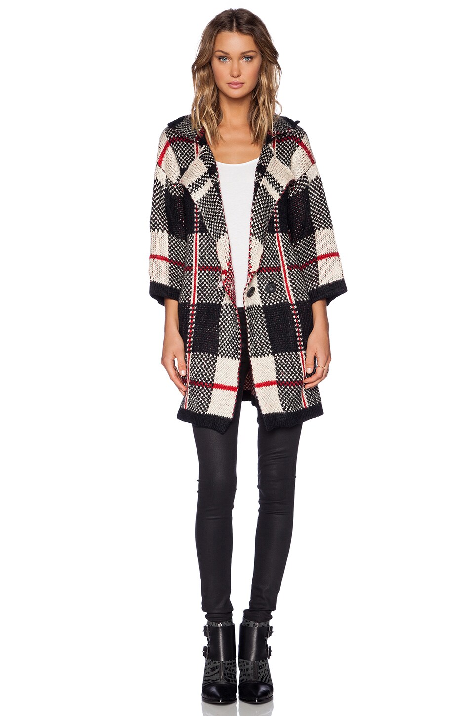 unif plaid cardigan