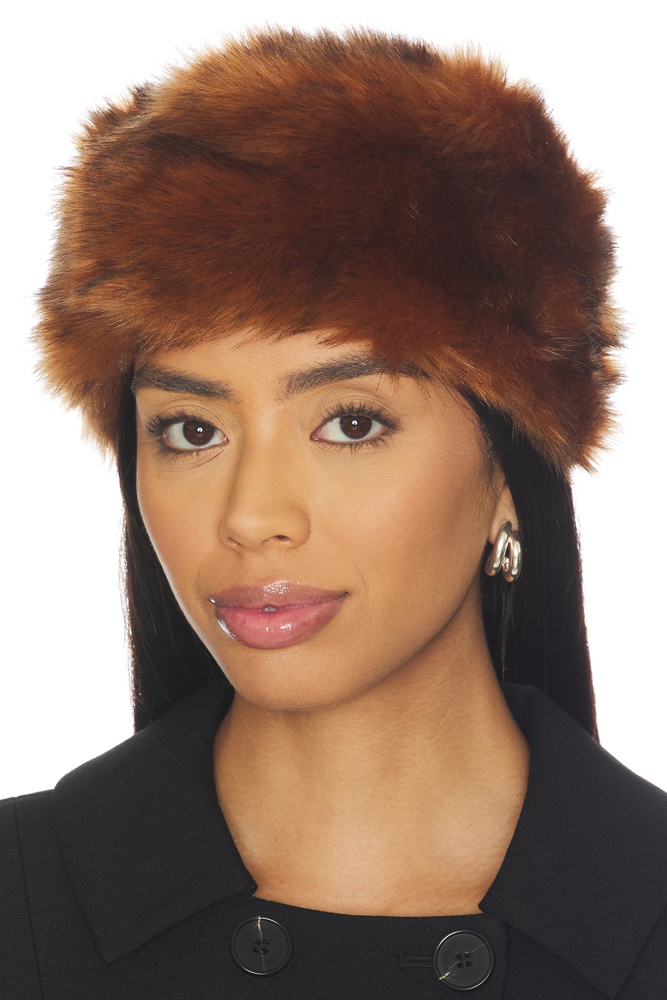 Unreal Fur Natasha Hat in Ginger | REVOLVE display picture 3