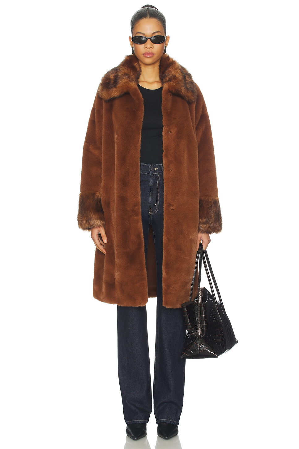 Unreal Fur Timeless Coat in Ginger | REVOLVE