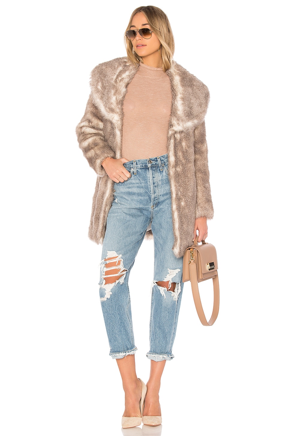 Unreal Fur Ivory Wanderlust Coat