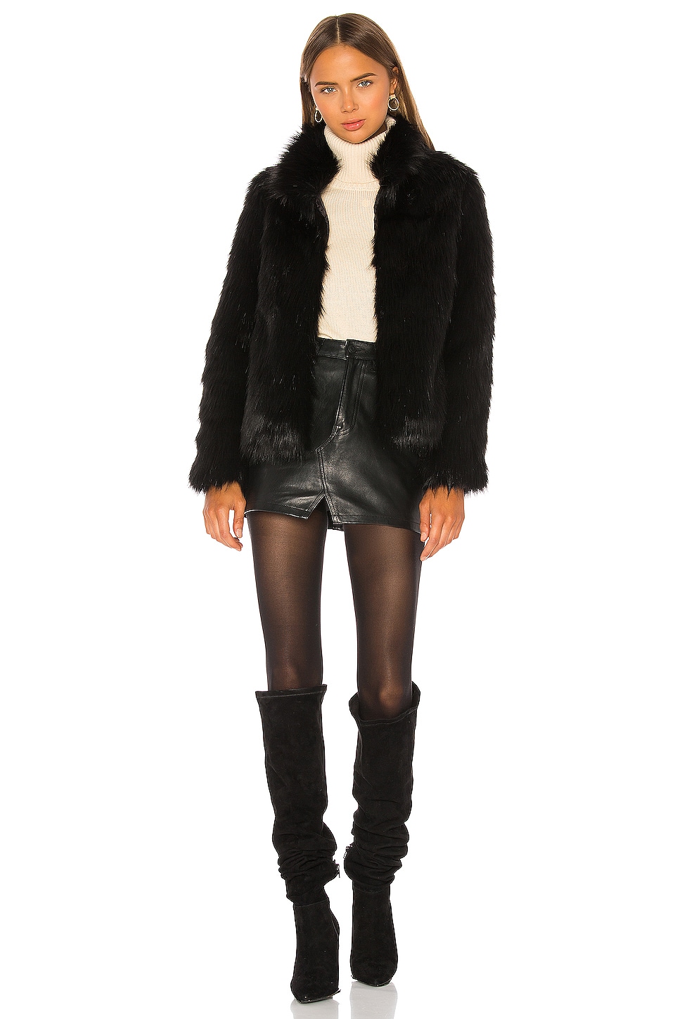 Unreal Fur Unreal Faux Fur Delish Jacket in Black