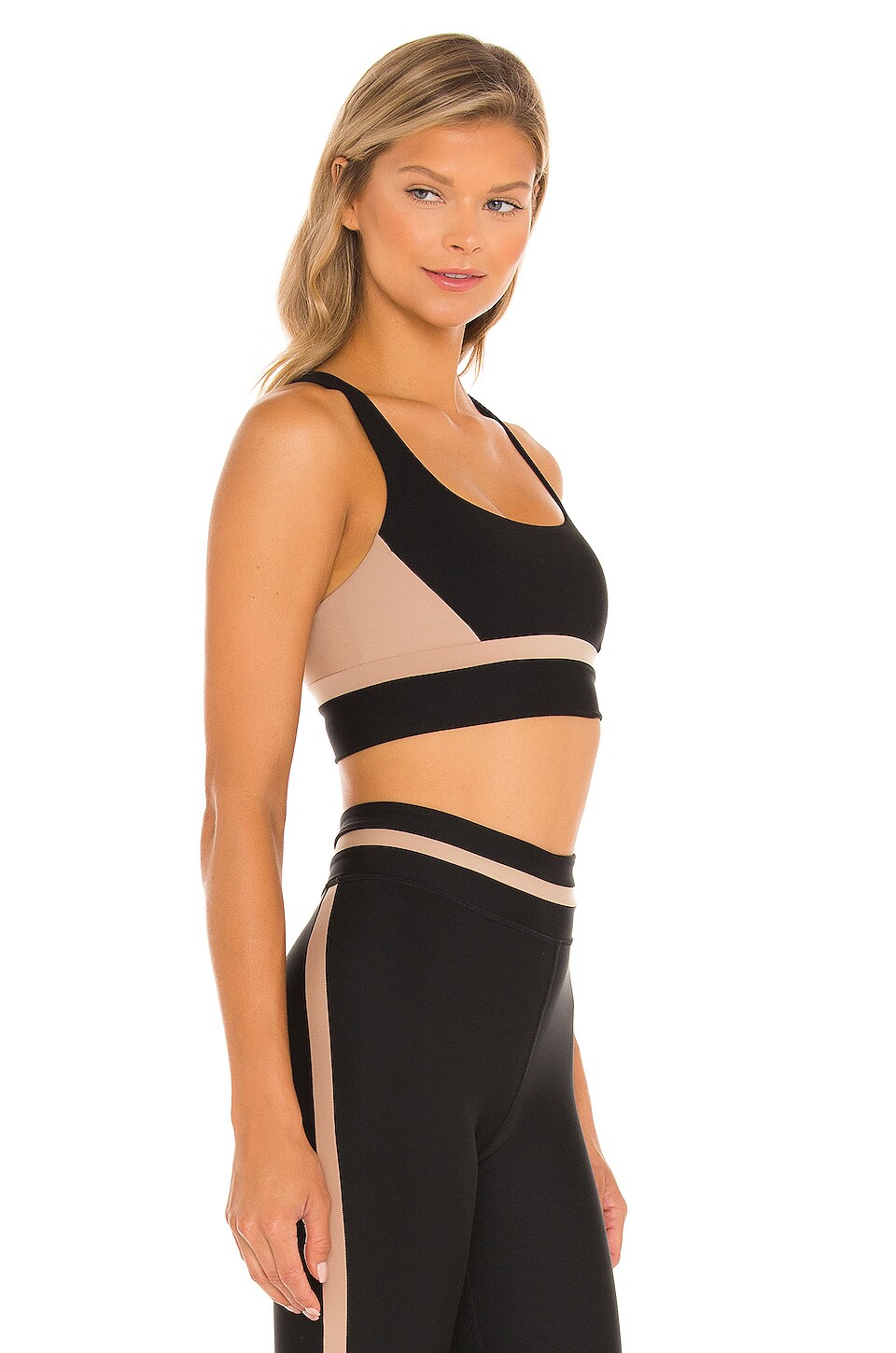 THE UPSIDE Play Colour Block Sandy Sports Bra in Black