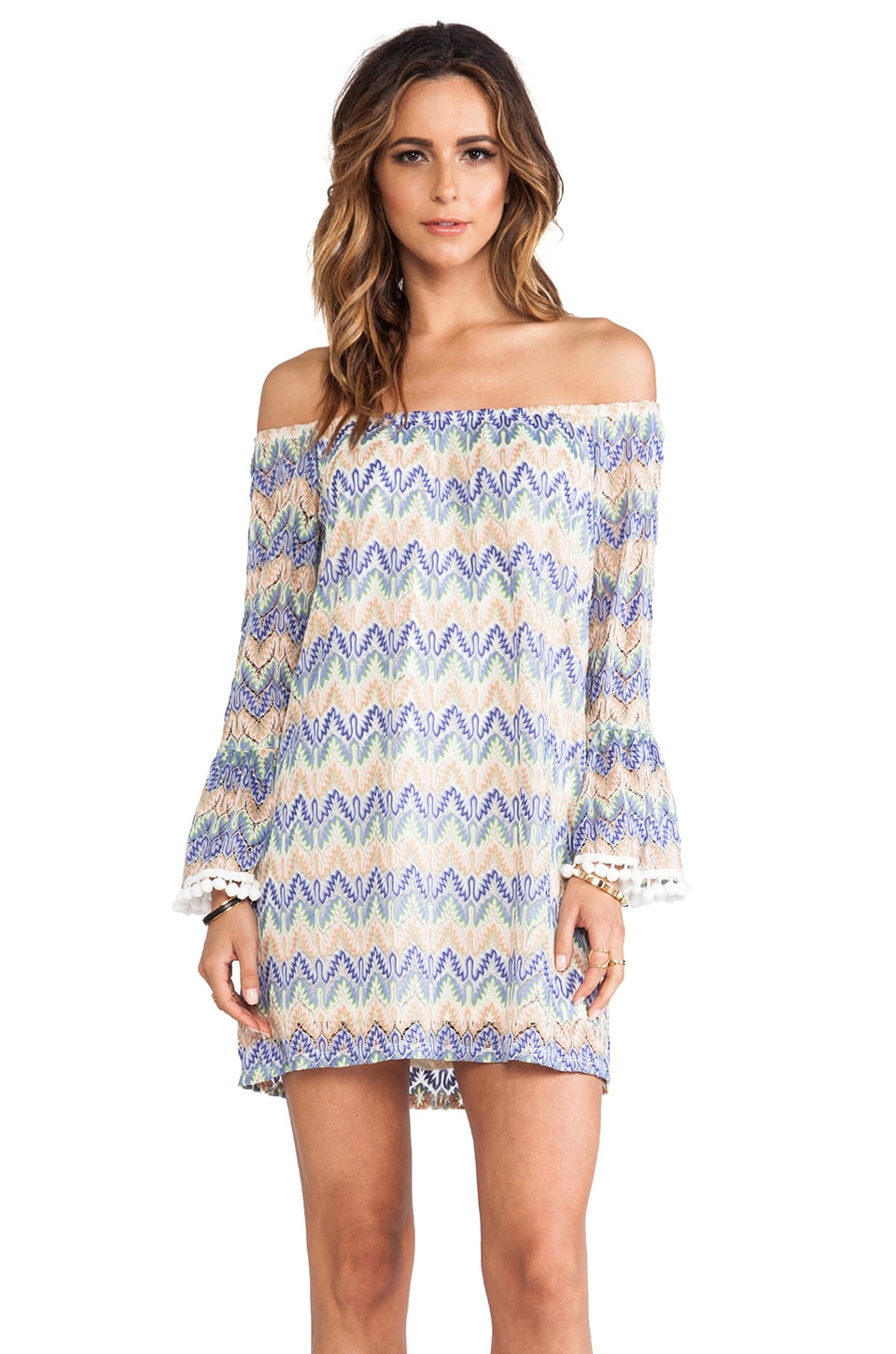 VAVA by Joy Han Deanna Off Shoulder Dress in Light Blue | REVOLVE