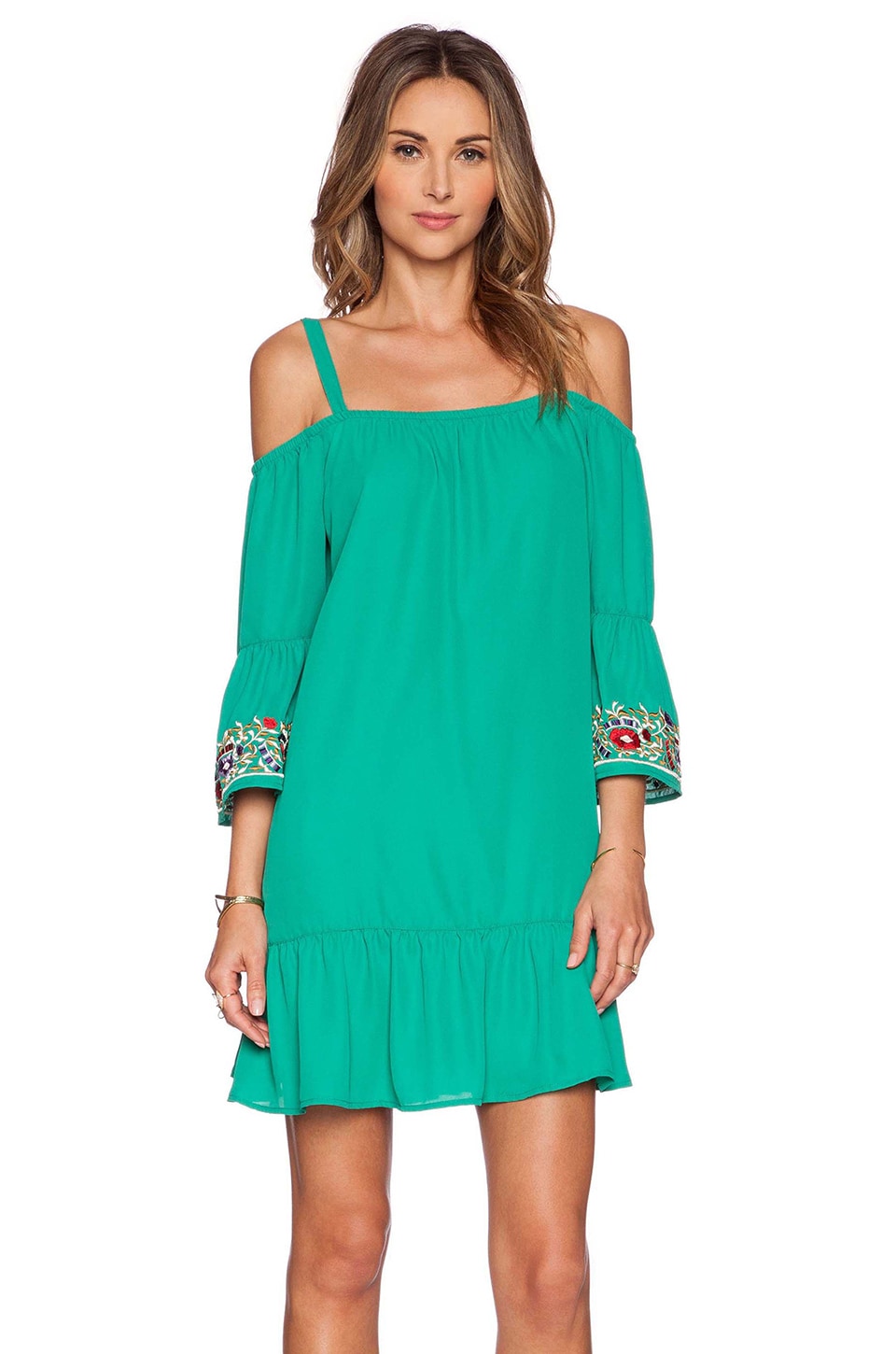 VAVA by Joy Han Rowena Open Shoulder Dress in Teal | REVOLVE