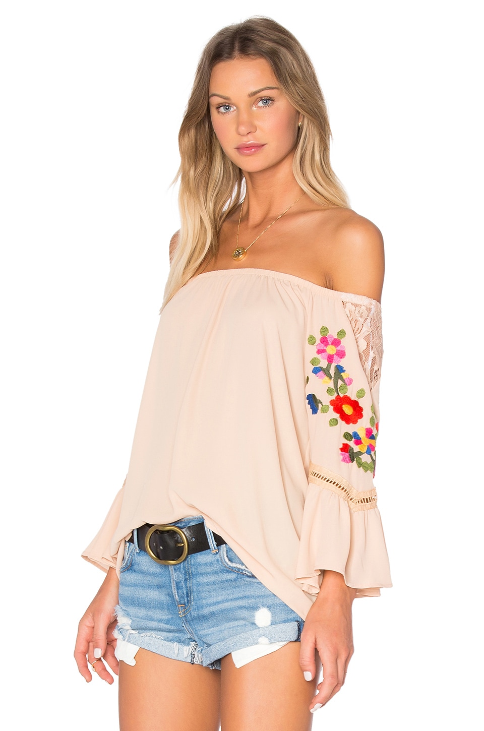 VAVA by Joy Han Kacie Off Shoulder Top in Taupe | REVOLVE