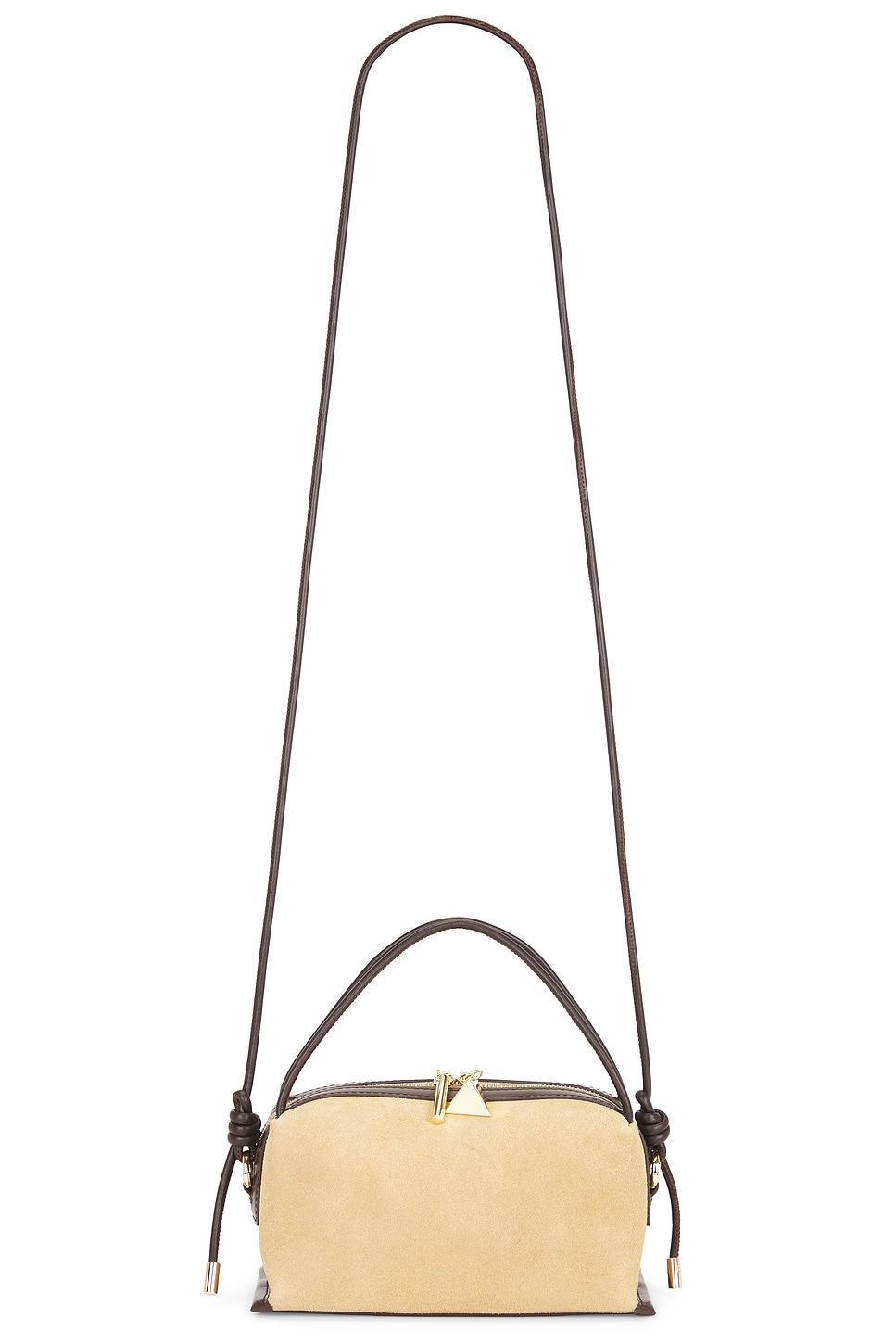 Suede Cafe Mini Bag in Gold