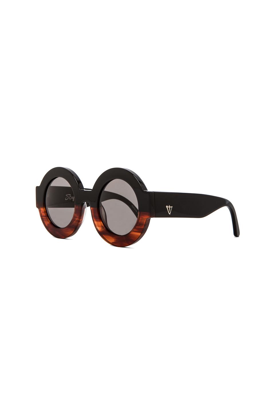 VALLEY EYEWEAR Scapula in Black Orange Fade & Grey Lens