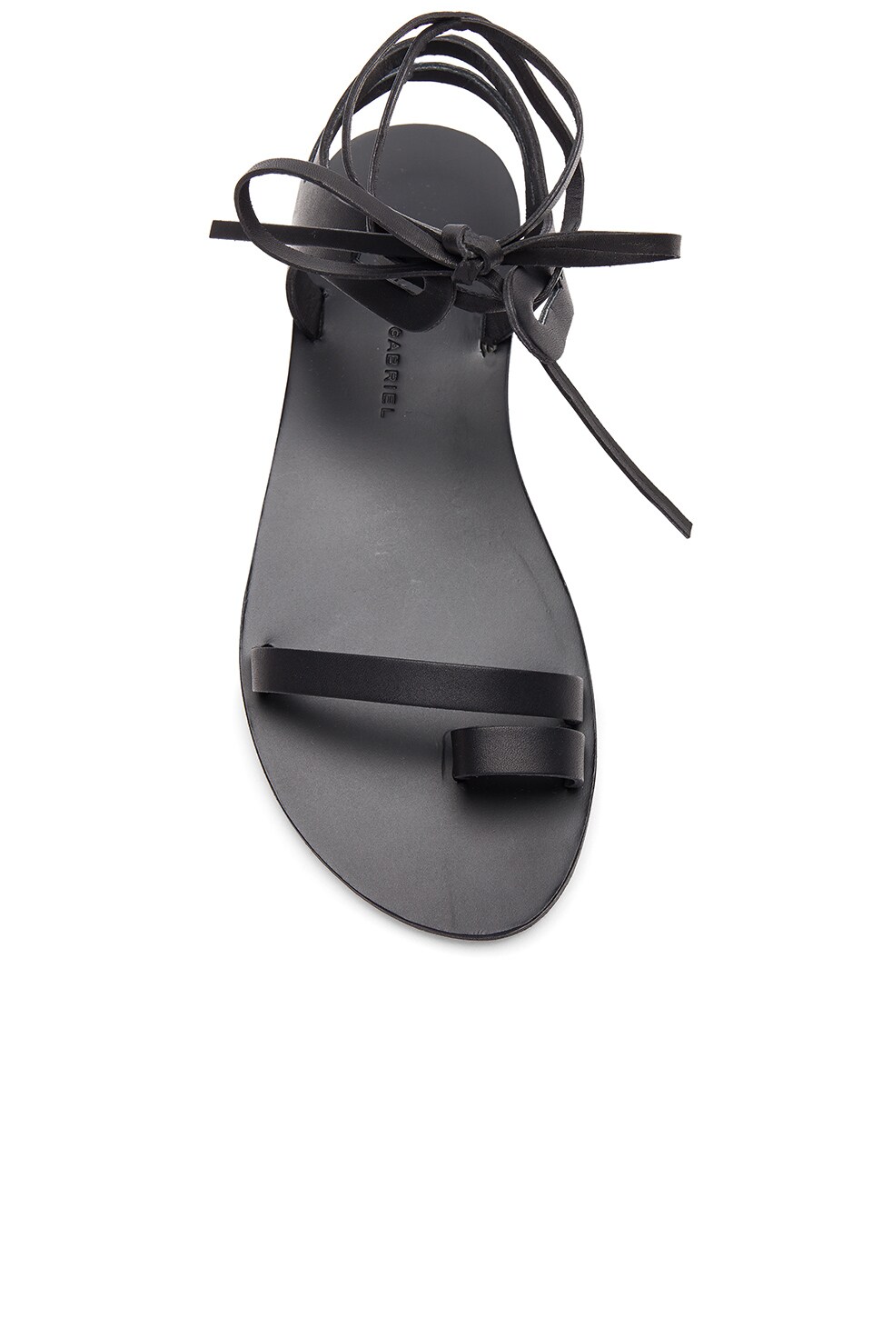 VALIA GABRIEL Leblon Leather Sandals in Black | ModeSens