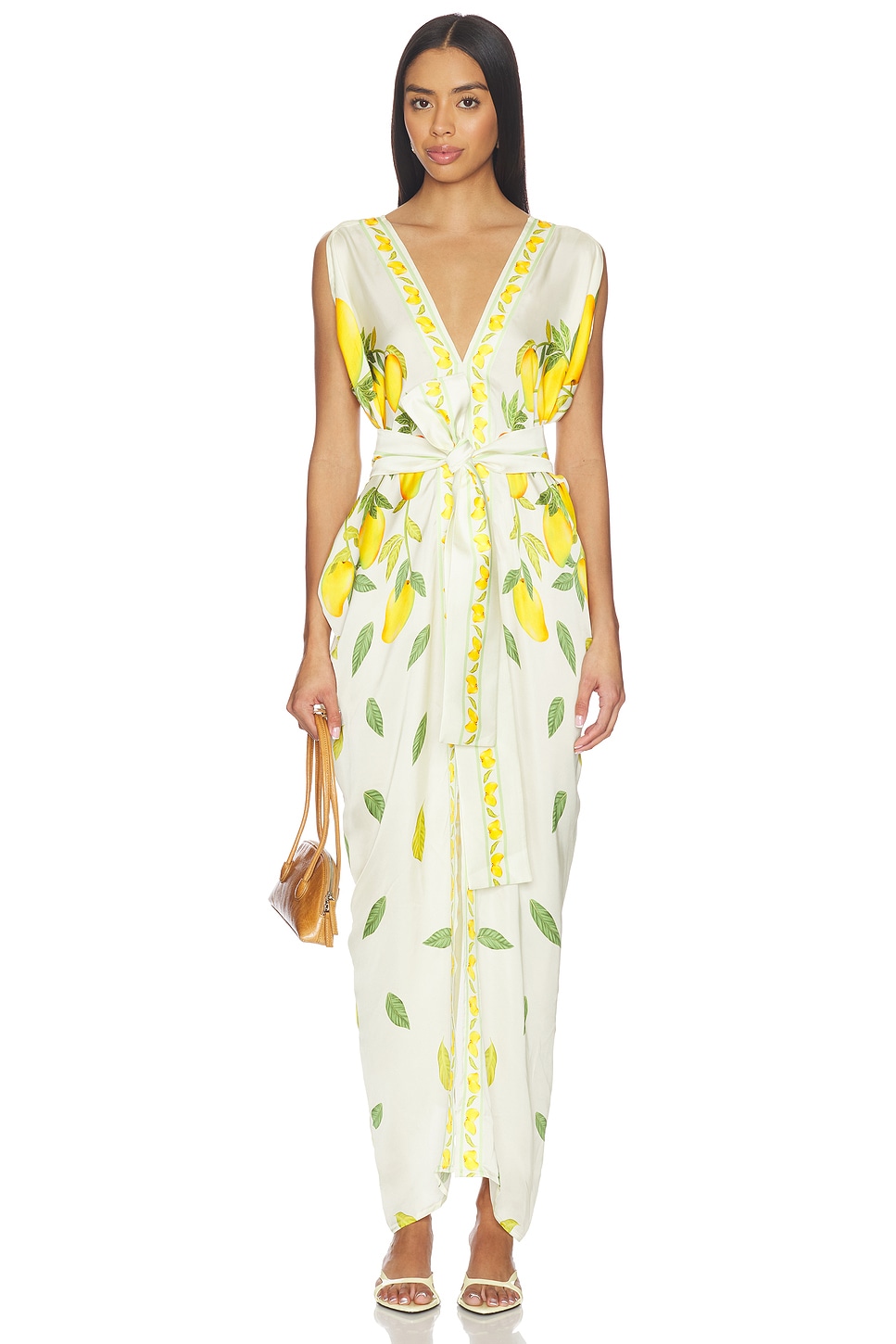 Dripping Alphonso Silk Dress - thumbnail 2