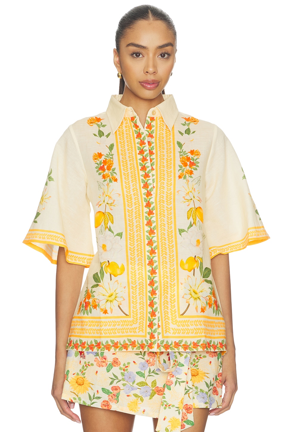Floral Bell Sleeve Shirt - thumbnail 3