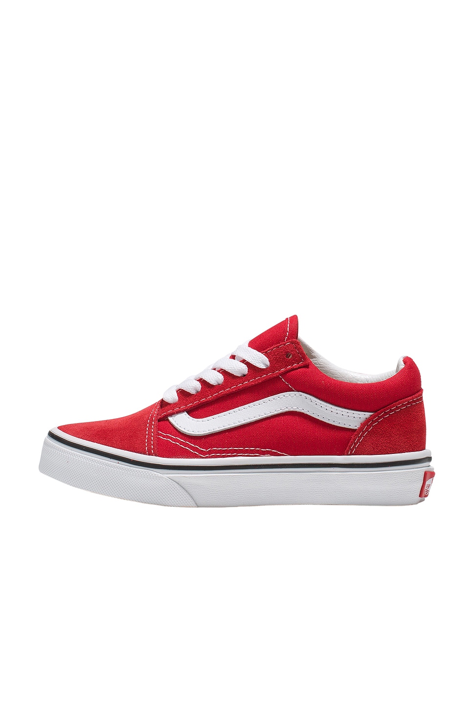 Vans Kids Old Skool in Racing Red True White REVOLVE