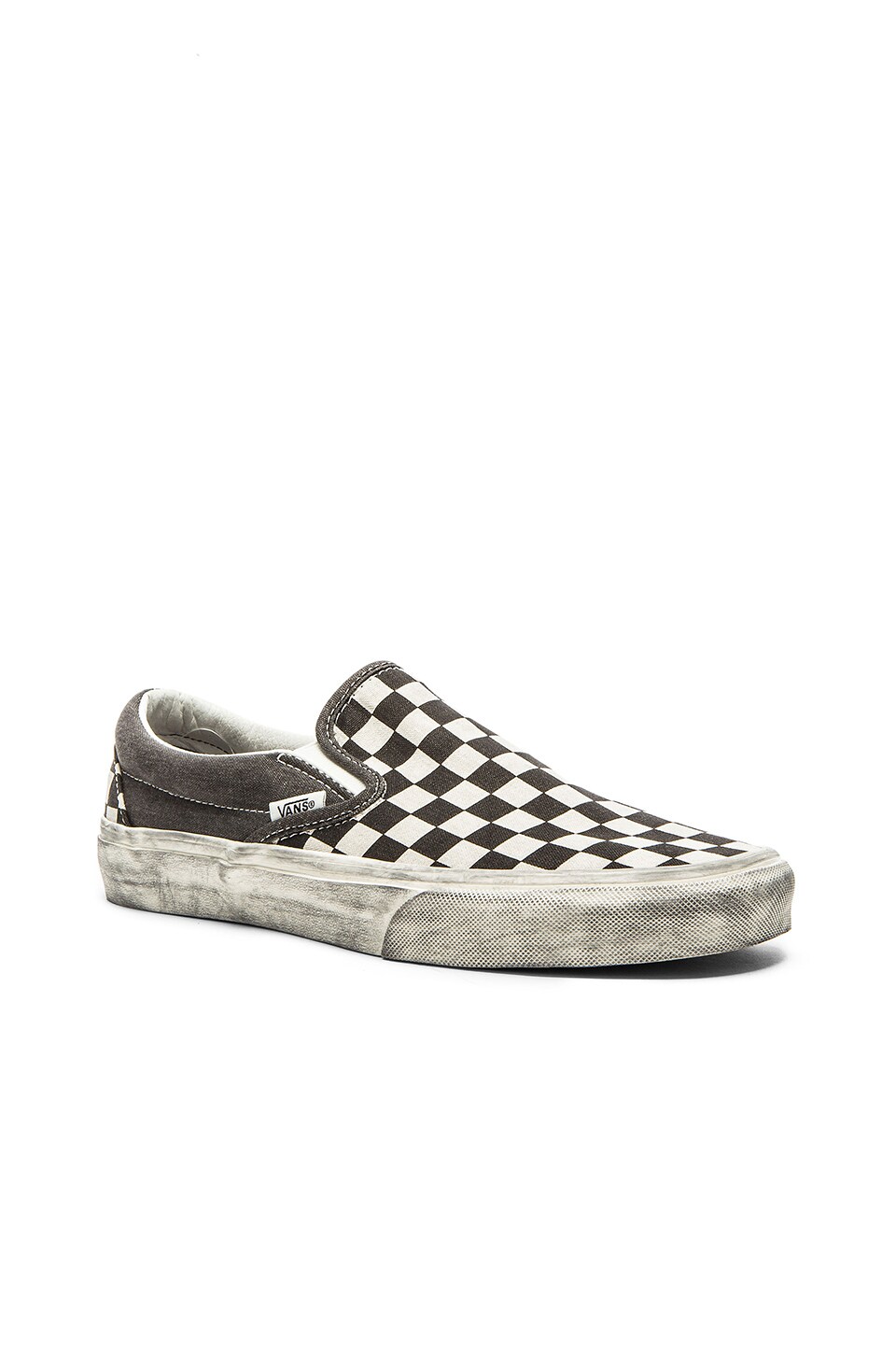 Vans Classic Slip On Over washed in Black Check