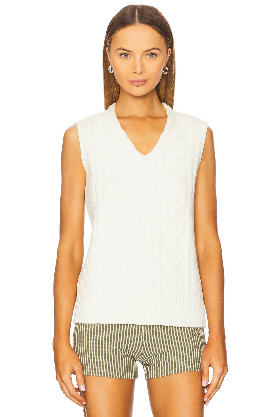 Varley Kay Cable Knit Vest